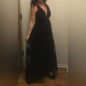 Elegant Black lace Gown